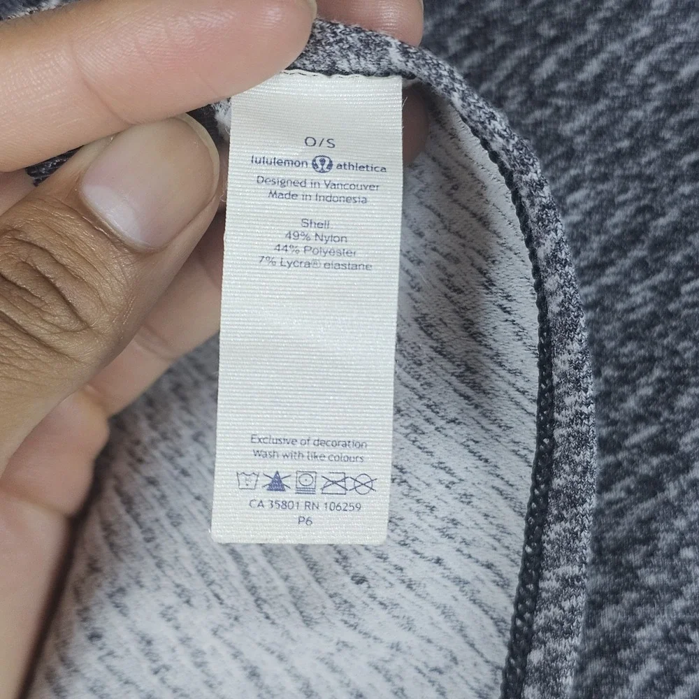 Lululemon Vinyasa Scarf Womens One Size Heather Gray Herringbone Snap Arm Holes